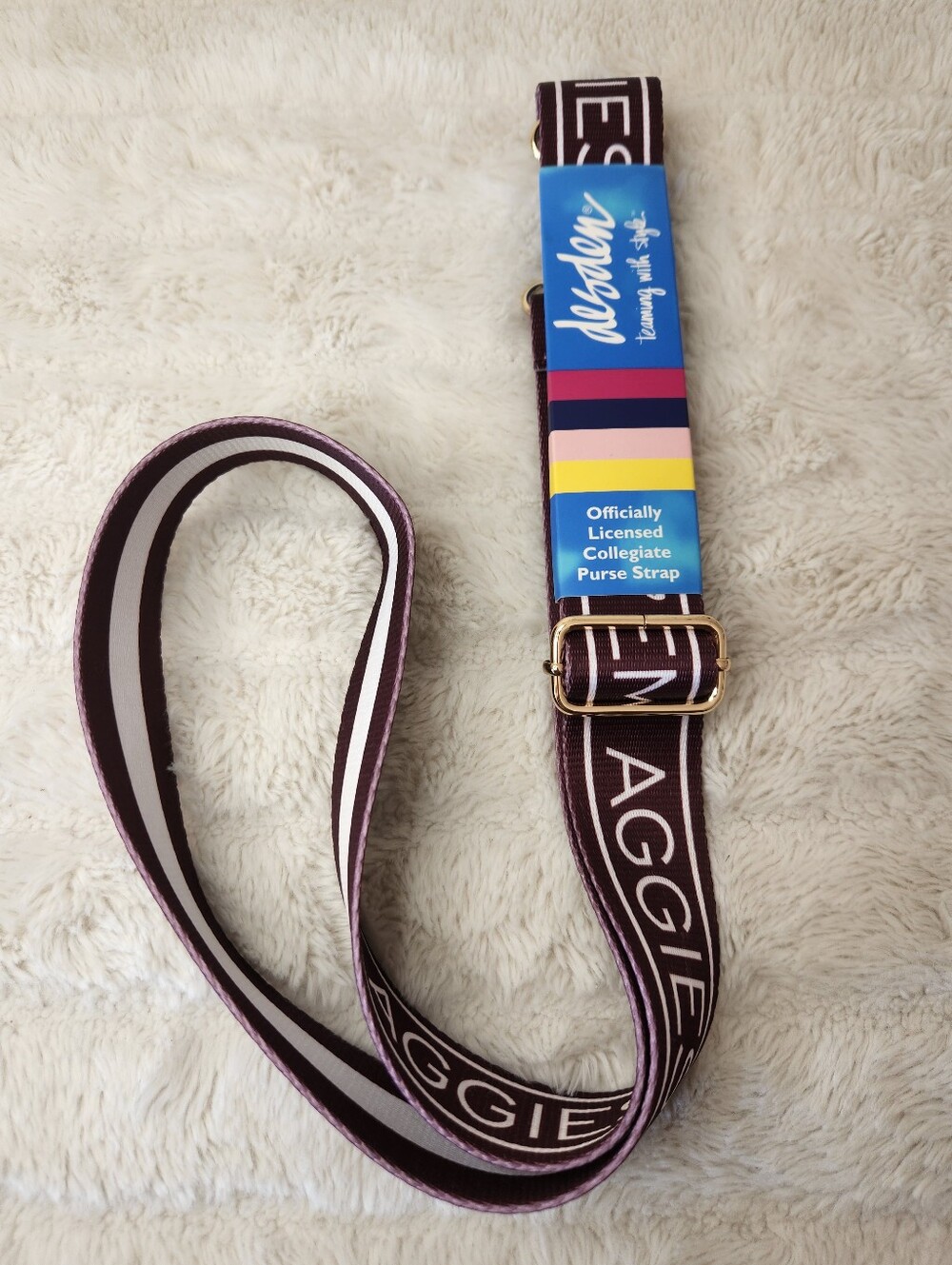 Collegiate Texas A&M GIG 'EM Purse Strap